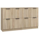 vidaXL Skjenker 2 stk sonoma eik 60x30x70 cm konstruert tre