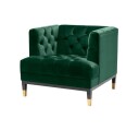 Castelle fåtölj roche dark green velvet