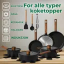 Just Perfecto 15-delers nonstick grytesett (svart)