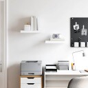 vidaXL Flytende vegghyller 2 stk h?yglans hvit 40x23x3,8 cm MDF
