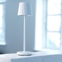 LumenLight Lucca oppladbar bordlampe hvit