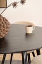 Venture Home   Spisegruppe Dipp med 4 Velvet Stitches spisestoler   Svart