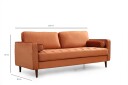Mirrilnesh Sofa 3 seters   Oransje