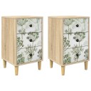 vidaXL Nattbordskap GOTHA 2 stk. Sonoma eik 36 x 33 x 60 cm