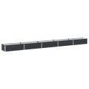 vidaXL Hevet Hagebed Antrasitt 400 x 40 x 24 cm kaldvalset stål