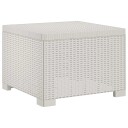 vidaXL 1 seters Hage Sofa Rattan Utseende PP Hvit