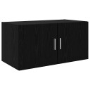  Veggskap Veggmontert Svart eik 80 x 42.5 x 40 cm Konstruert tre