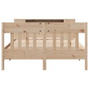  Seng med bokhylle uten madrass 140x200 cm heltre furu 3323182