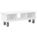 TV benk Hvit 100 x 35 x 35 cm Konstruert tre