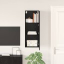 TV Veggskap Svart Eik 40,5 x 30 x 102 cm Konstruert tre