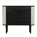 Umage Treasures kommode i svart eik/White Sands
