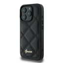 Guess Quilted Metallogo iPhone 16 Pro Deksel - Svart