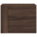  Veggmontert nattbord brun eik 45x30x35 cm 848337