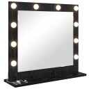  Smykkespeil med LED lys Svart Eik 60x55x18 cm