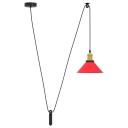 Høydejusterbar E27 Glans Rød Ø 22cm Metall