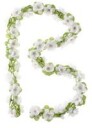 Hvit blomsterkrans 130cm