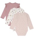 Hust and Claire Body I/e   3 pack   HCBella   Stillhet Rosa   Hust and Claire   1½ år (86)   Langermet Body Beige Hvit