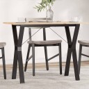  Spisebord Y-ramme 100x50x75 cm heltre furu og støpejern 3282719