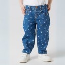 Name It Nmfbella Mom Jeans med Hjerter Denim Blå 116