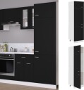 vidaXL Skap for kj?kkenskap svart 60x57x207 cm sponplate