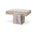 Sartoria Side Table Silver Travertine
