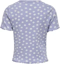 Only Kids Trinny T Skjorte Tight Fit Sweet Lavender Daisy (110 / 5 år)