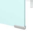 vidaXL TV-benk glass hvit 100x30x13 cm