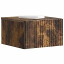  Vegghengt Nattbord med skuff 2 pcs Røkt Eik 33 x 34,5 x 20 cm