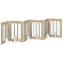 Vidaxl Foldbar Hundegitter Med Stativer 6 Stk. Sonoma Eik 362 cm
