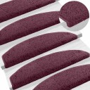  Selvlimende trappematter 15 pcs Mørk lilla 80 x 24,5 x 3,5 cm