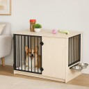 Innendørs hundekasse med skåler – Treeffekt robust design
