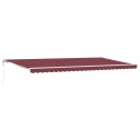  Automatisk uttrekkbar markise burgunder 600x300 cm