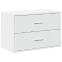 Skap med 2 skuffer hvit 60x31x40 cm konstruert tre 8721158577009