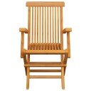 vidaXL Sammenleggbare hagestoler 4 stk heltre teak