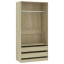 vidaXL Garderobe sonoma eik 100x50x200 cm sponplate