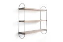 Vegghylle Bearley 60 cm   Valnøtt | Svart