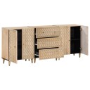  Sideskap 3 stk 60x33x75 cm heltre mango
