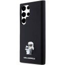 Karl Lagerfeld Silicone Karl&Choupette Metal Pin case for Samsung Galaxy S24 Ultra Black