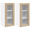  Hengende skap med lagring Riga 2 pcs Sonoma eik 40 x 31 x 80 cm