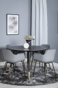 Venture Home   Spisegruppe Dipp med 4 stk stoler Comfort   Svart
