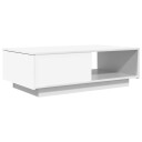  Kaffebord med skuff Hvit 95 x 55 x 31 cm Konstruert tre