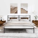  Sengeramme uten madrass røkt eik 183x203 cm konstruert tre