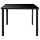 vidaXL Spisebord svart 160x80x75 cm herdet glass