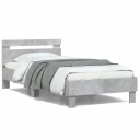  Sengeramme med hodegavl betonggrå 100x200 cm konstruert tre 8721012238794