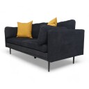 Ventura Home Sort Sofa Boom 2-seter