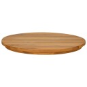 vidaXL Bordplate Ø 50 x 3,5 Rund Massivt Teaktre Naturlig
