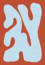 Terracotta Blue Shapes Plakat / 100x150