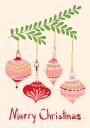 Cheerful little Christmas baubles Poster Plakat / 70x100cm