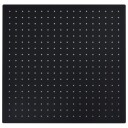 Regndusjhode rustfritt stål 50x50 cm firkantet svart