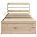  Sengeramme med hodegavl 100x200 cm heltre furu 3307089